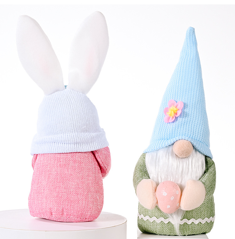 New Easter decoration Party supplies creative rabbit holding egg doll decoration doll gift