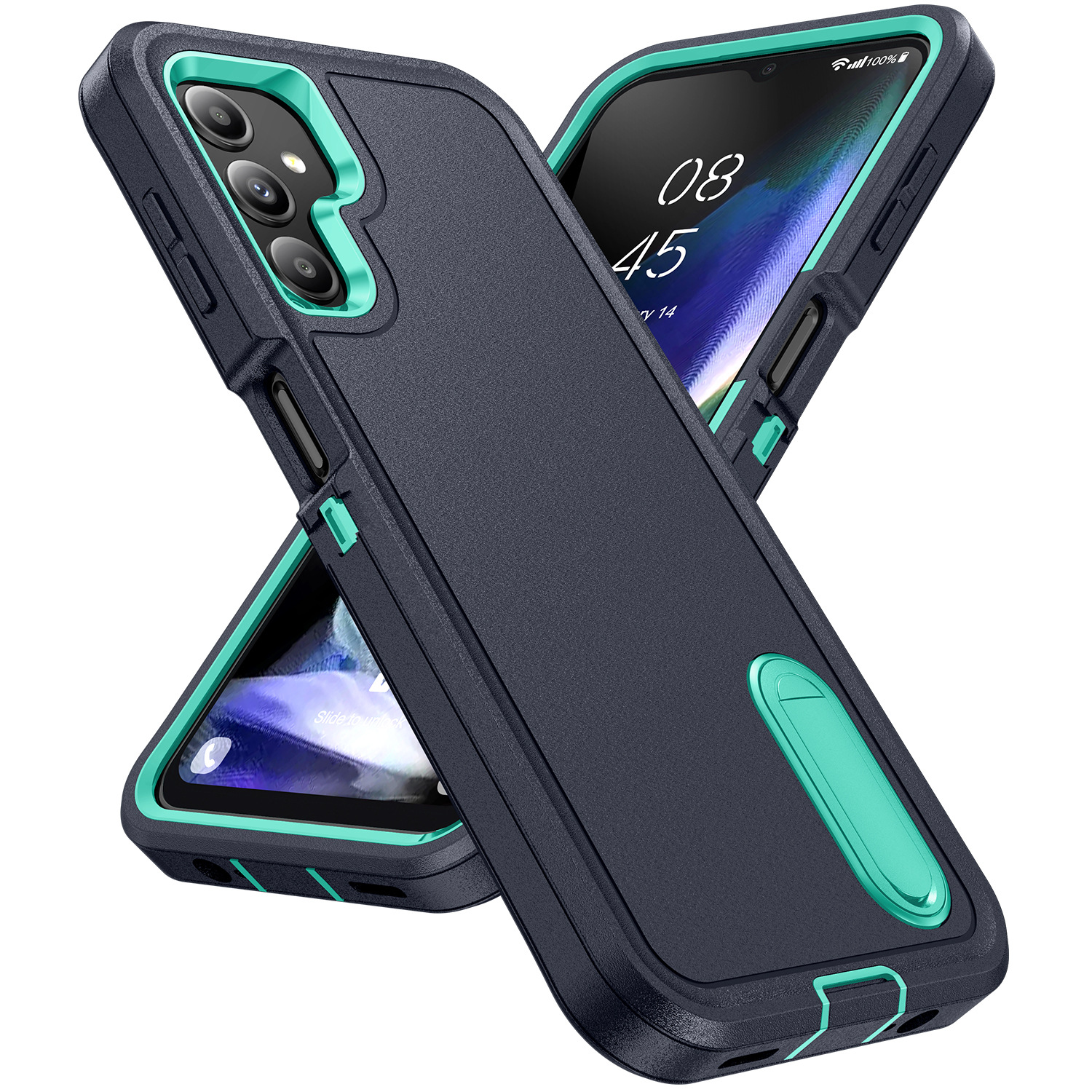 Defender Rugged Armor Kickstand Case for Samsung Galaxy A14 5G A54 A13 4G A03S A53 S23 Ultra S22 Plus Cover