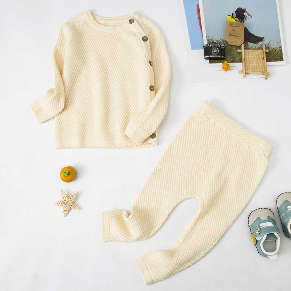 Sets LZH Infant Clothing Winter Kids Newborn Knitting Outfits pcs Set For Baby Girls Clothes Sweater Suits Years