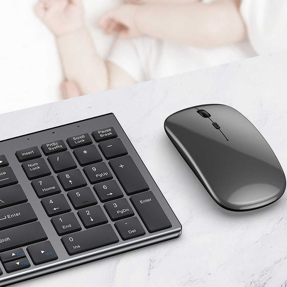 Teclados HKZA Bluetooth 5.0 2.4g O teclado sem fio e o mouse de teclado multimídia sem fio para laptop TV iPad MacBook Android T230215