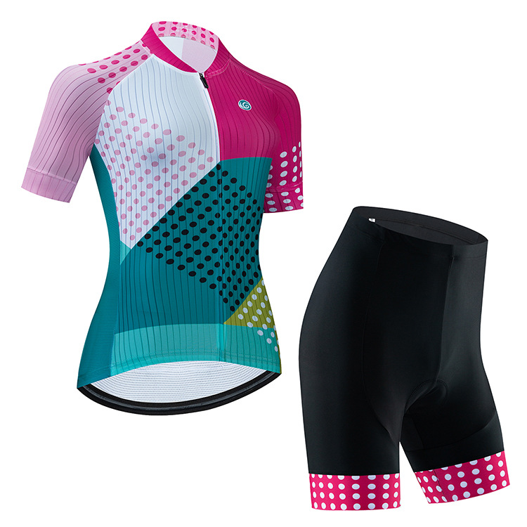 Conjunto de Jersey de ciclismo profesional de verano para mujer, ropa de ciclismo de montaña de manga corta, ropa transpirable para bicicleta de montaña, traje V8