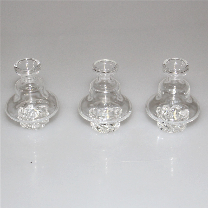 33mm OD Universal Clear glass UFO carb cap dome for Quartz banger Nails glass water pipes, dab oil rigs glass bong