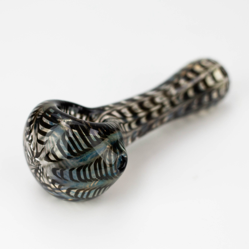 Colorful Snake Skin Style Pipes Pyrex Thick Glass Dry Herb Tobacco Spoon Bowl Filter Oil Rigs Handpipes Portable Hand Bong Smoking Cigarette Holder Tube DHL