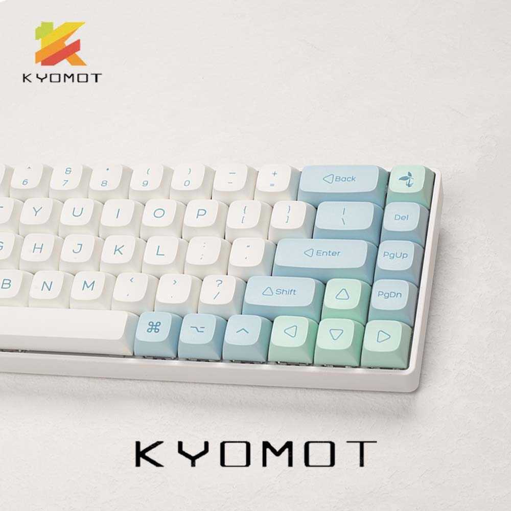 Toetsenborden Kyomot Profiel XDA Ice Crystal Mint KeyCaps PBT Dye-Sub English 135 toetsen voor DIY Layout Mechanisch toetsenbord Apassen Key Cap T230215