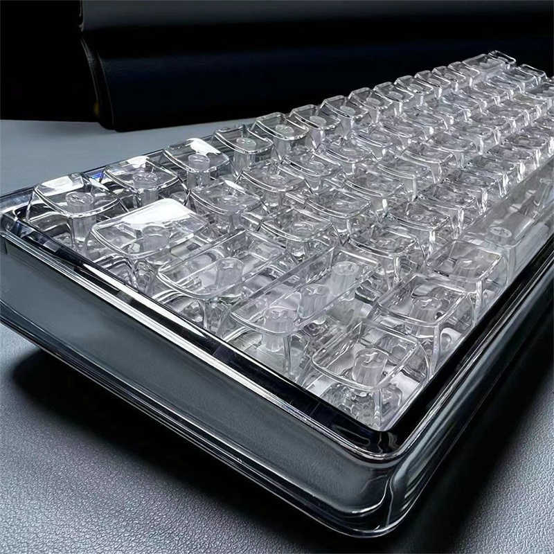 Keyboards Fully Transparent Keycaps Gamer Mechanical Keyboard Cherry Profile PC Material Ice Crystal Clear Key Cap Custom Sticker Backlit T230215