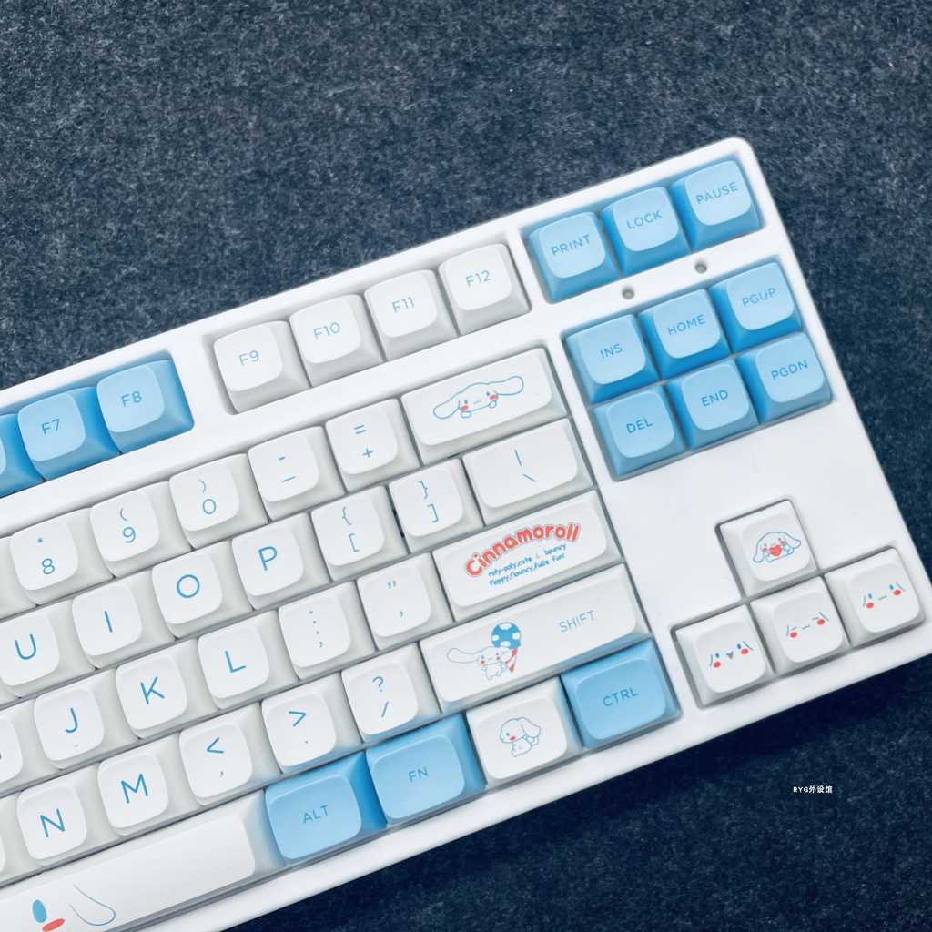 Toetsenborden 124 sleutels yugui honden schattige toetsenbord keycaps sublimatie pbt diy aangepast mechanisch toetsenbord xda keycap mx switch anner gk61 rk61 t230215