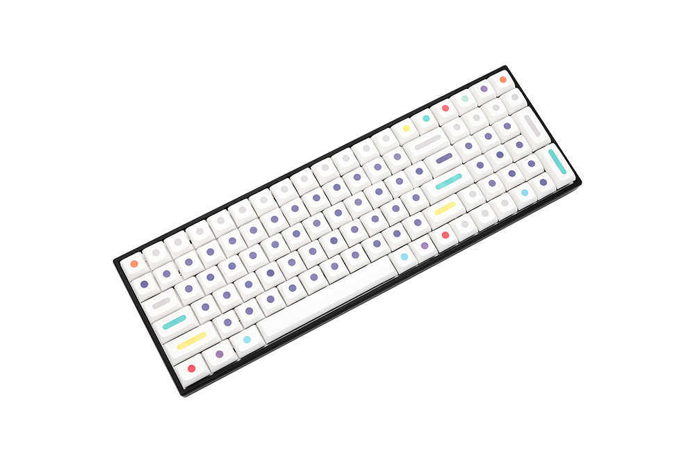 Teclados XDA V2 DOT World Dye Sub KeyCap Conjunto grosso PBT para teclado 87 TKL 104 ANSI XD64 BM60 XD68 BM65 BM68 DOTS T230215