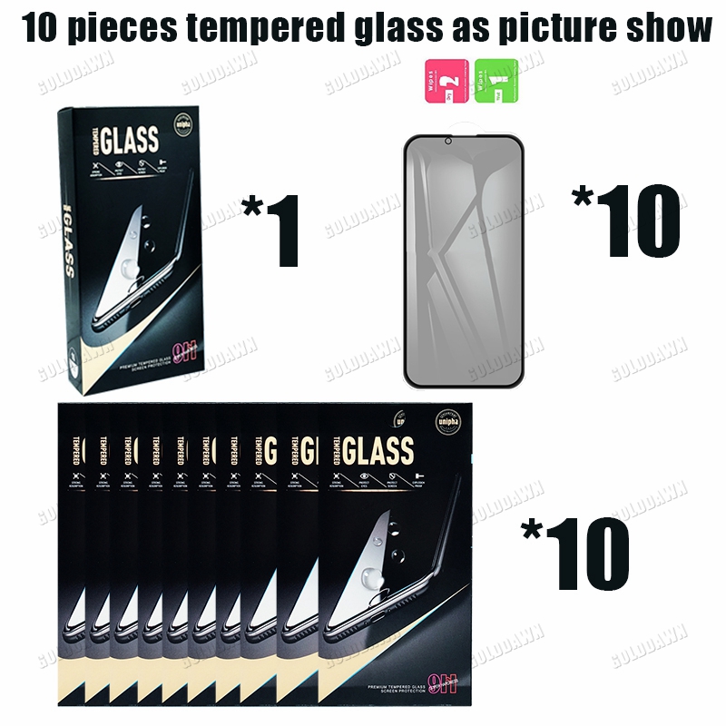 Vollständige Abdeckung Sichtschutz aus gehärtetem Glas für iPhone 15 14 Plus 13 12 Mini 11 Pro XS Max X XR 8 7 6S Plus mit Papierpaket