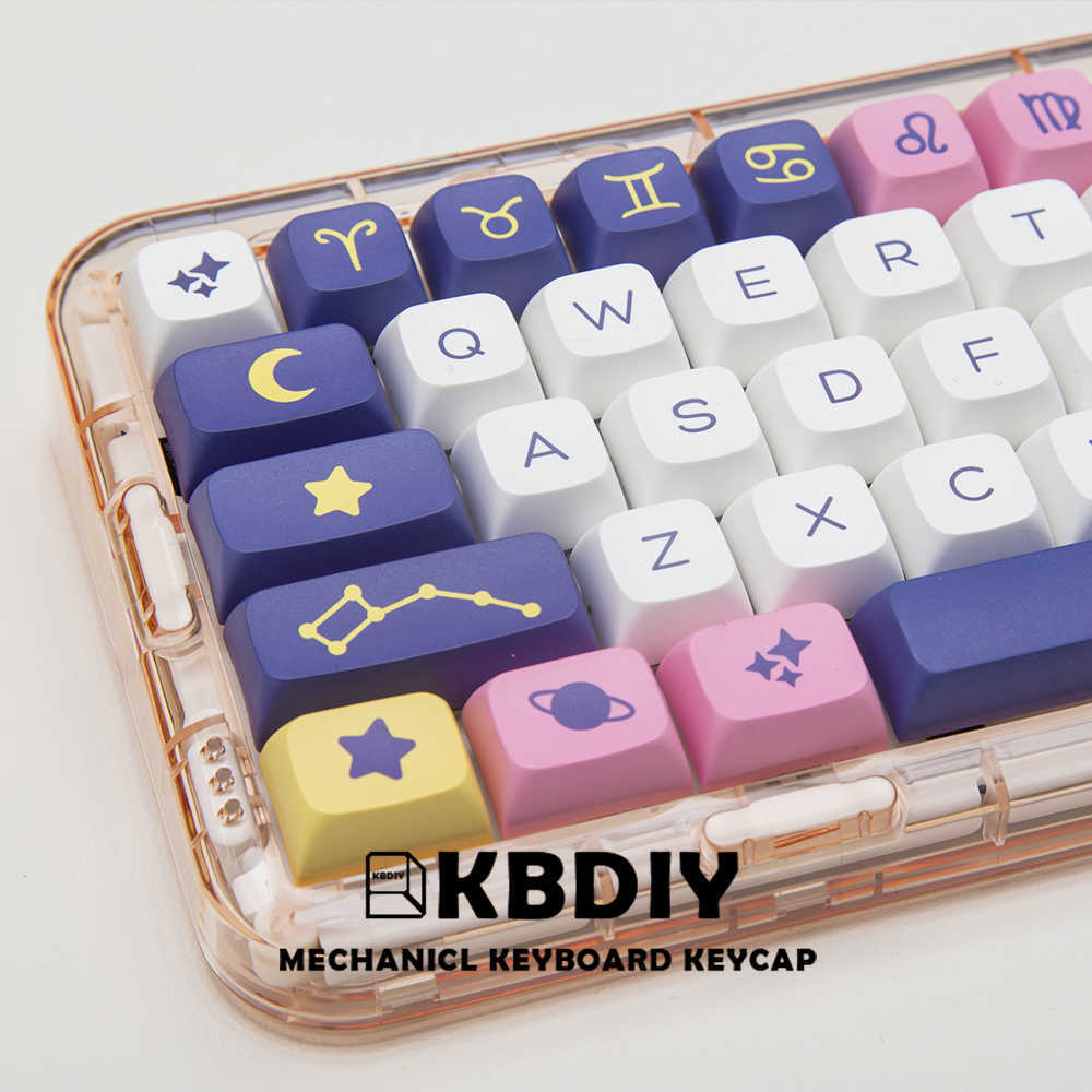 Tastiere KBDiy 132 tasti Constellation PBT Keycaps XDA Profile MX Switch Anime Cute Keycap tastiera da gioco meccanica fai da te Set personalizzato T230215