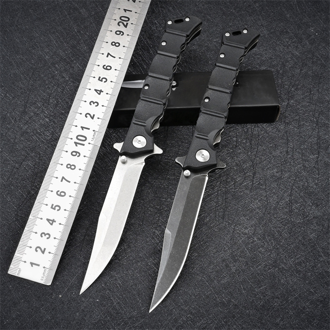 New C0215 20NQL Flipper Folding Knife 8Cr13Mov Black / White Stone Wash Blade Nylon Plus Glass Fiber Handle Outdoor EDC Pocket Knives