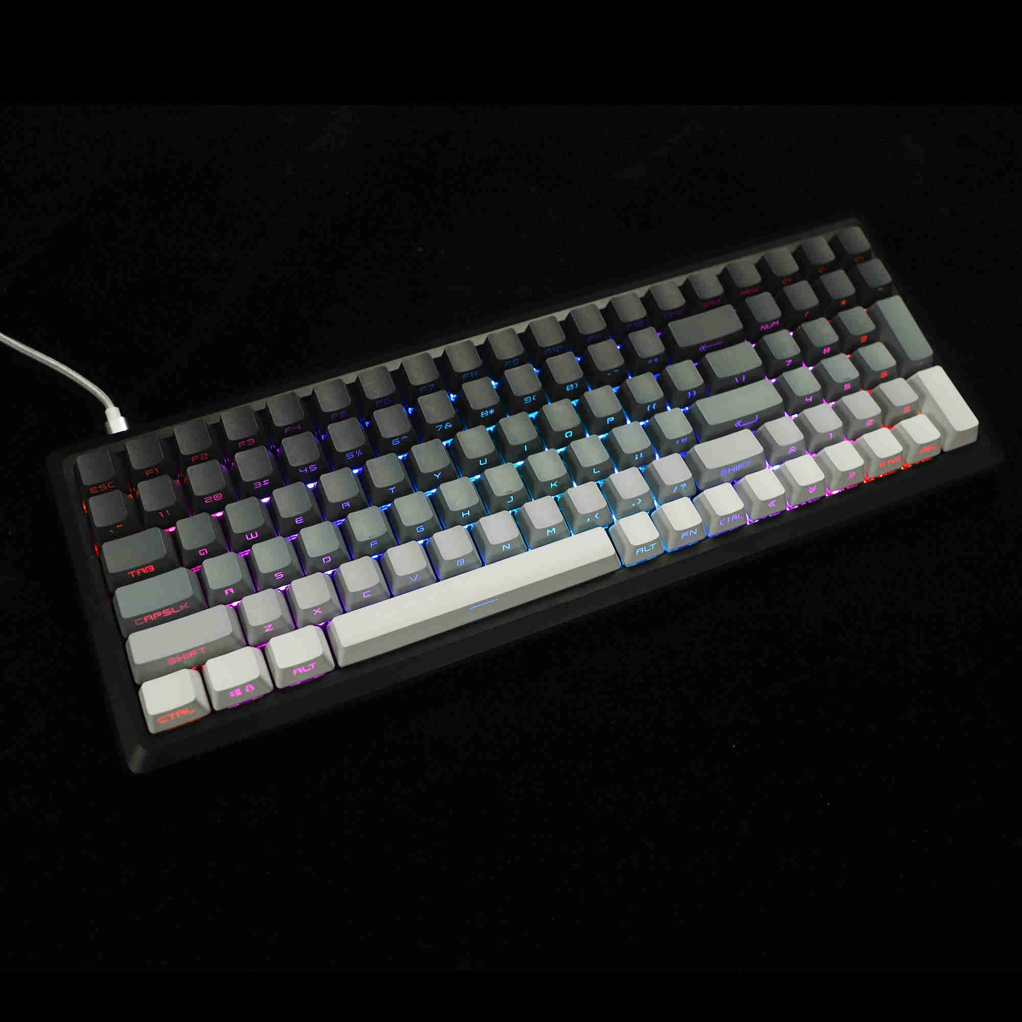 Keyboards 133 Key Polar Day PBT Double Shot Side-lit Shine Through Backlit keycaps For MX Mechanical Keyboard 108 96 87 NJ80 84 68 64 61 T230215