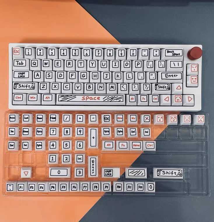 Клавиатуры 126 клавиш граффити -клавиш xda profile pbtcaps для MX переключатель механическая клавиатура пользовательские милые аниме -ключи Personerializadas T230215
