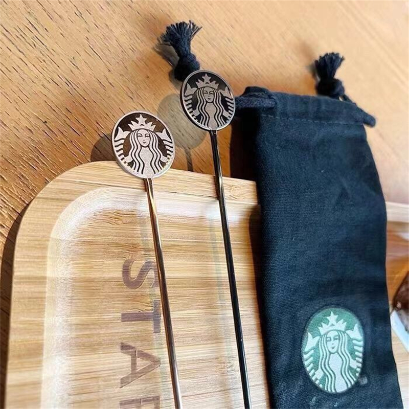 Nieuwe Starbucks windkoffie schepjes Roeren lepel 304 Roestvrij staal internet Red Coffee Lepel Hoge waarde Bartending Spoon Goddess