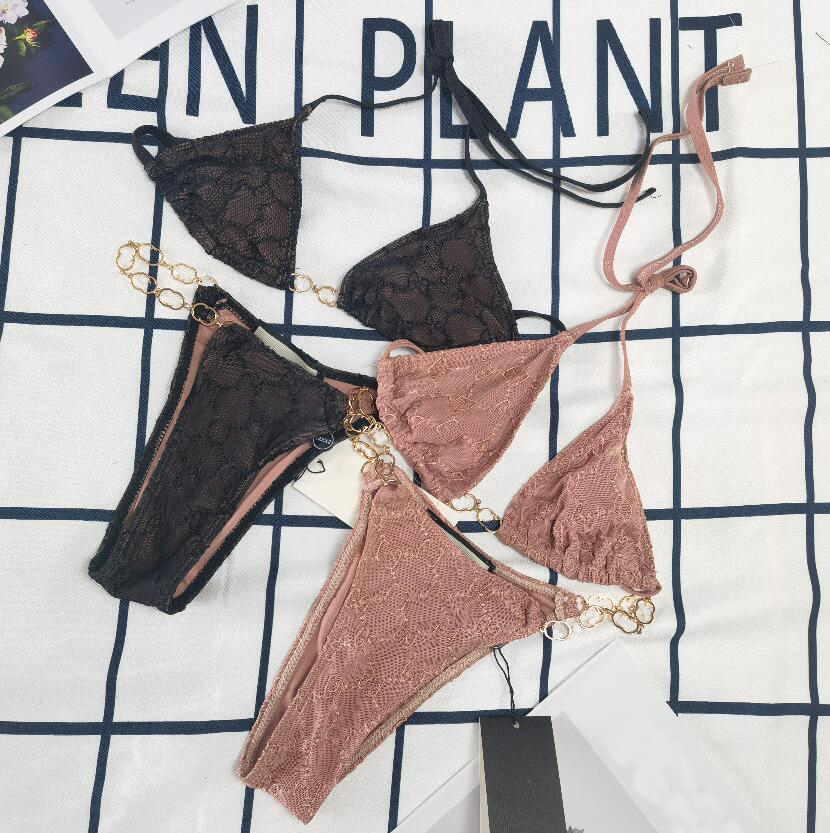 Bikinis Tankinis en deux pièces avec lettre de maillot de bain Crystal Summer Yoga Vêtements de baignade de luxe