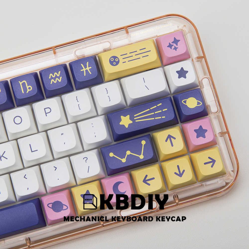Tastiere KBDiy 132 tasti Constellation PBT Keycaps XDA Profile MX Switch Anime Cute Keycap tastiera da gioco meccanica fai da te Set personalizzato T230215