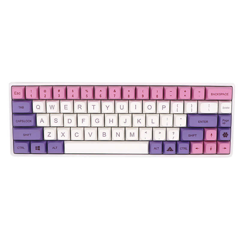 Teclados keypro hana corante étérmico sublimação fontes pbt keycap para teclado mecânico USB com fio 134 keycaps t230215