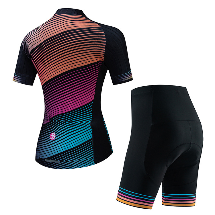 Pro Women Summer Cycling Jersey Set Short Sleeve Mountain Bike Cycling Clothing Breathable MTB Bicycle Clothes Wear Suit V9