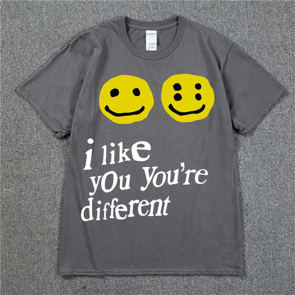 Men's T-Shirts 19SS CPFM XYZ Tshirt Graffiti Smile Face CPFM.XYZ W.W.C.D I LIKE YOU Hip Hop Streetwear TEE CPFM T-shirts Men Women L230215