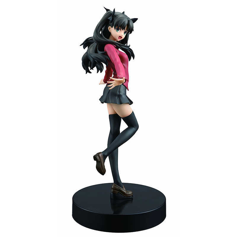 Anime Manga 20CM Populaire Anime Fate / stay night Figure Tohsaka Rin Uniforme Scolaire Debout Jolie Fille Modèle PVC Statique Jouets Collection DollJ230215