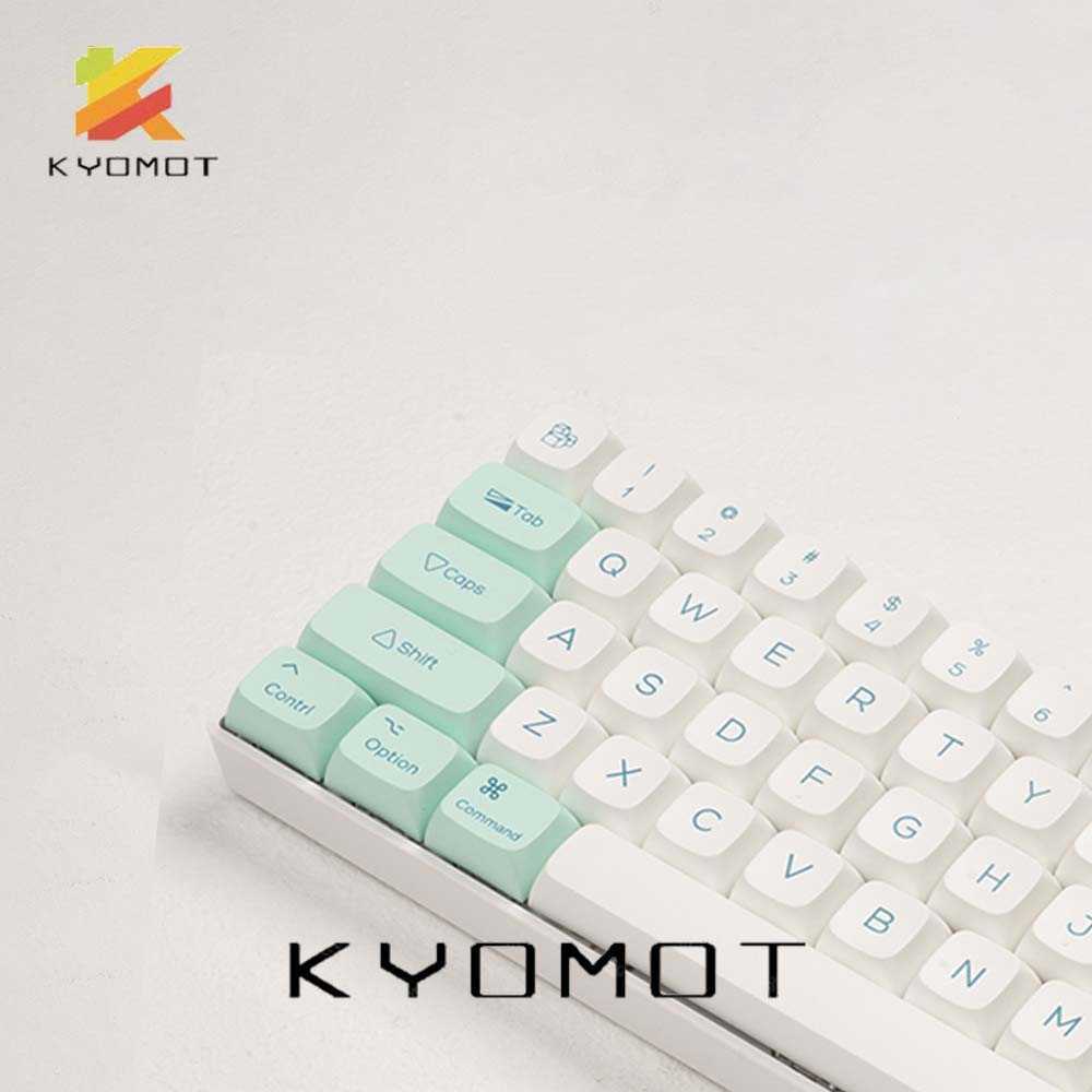 Toetsenborden Kyomot Profiel XDA Ice Crystal Mint KeyCaps PBT Dye-Sub English 135 toetsen voor DIY Layout Mechanisch toetsenbord Apassen Key Cap T230215