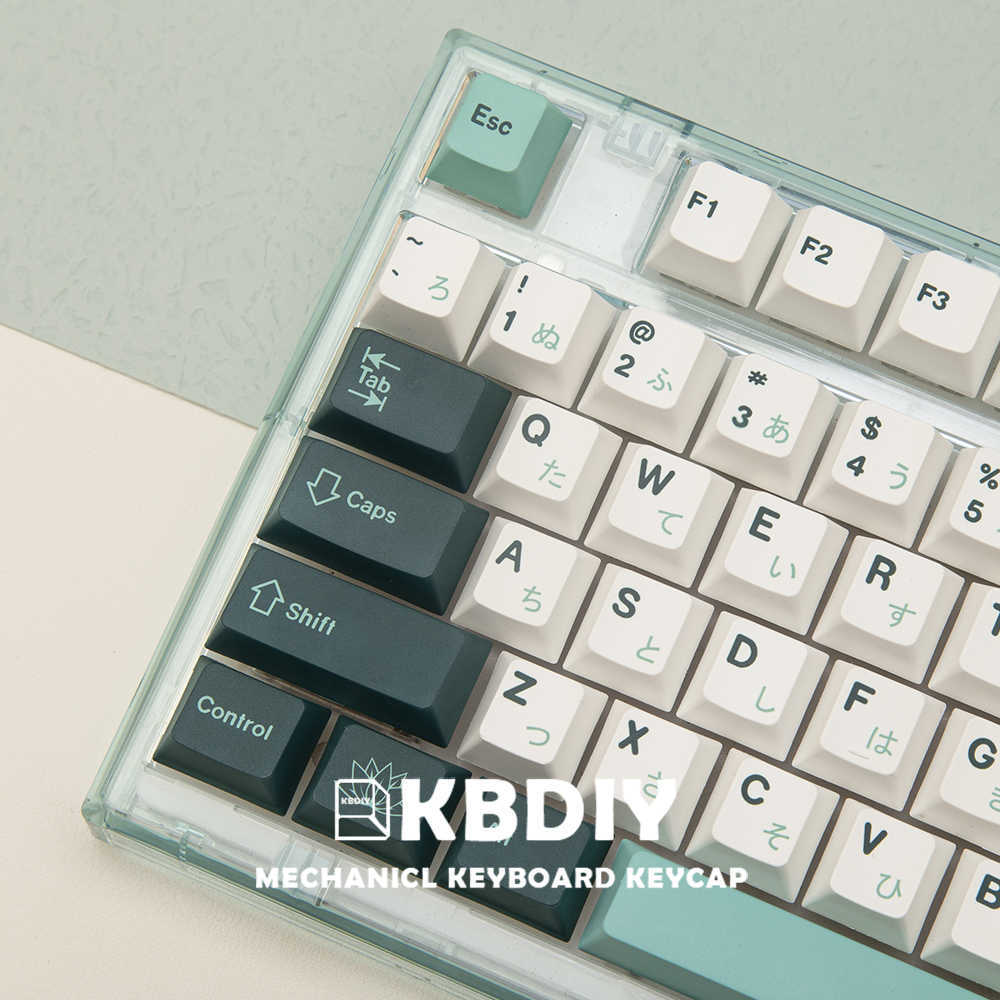 Keyboards KBDiy 135 KeyGMK Botanical PBT Japanese Keycaps Cherry Profile MX Switch Green Keycap for Mechanical Gaming Keyboard Custom T230215