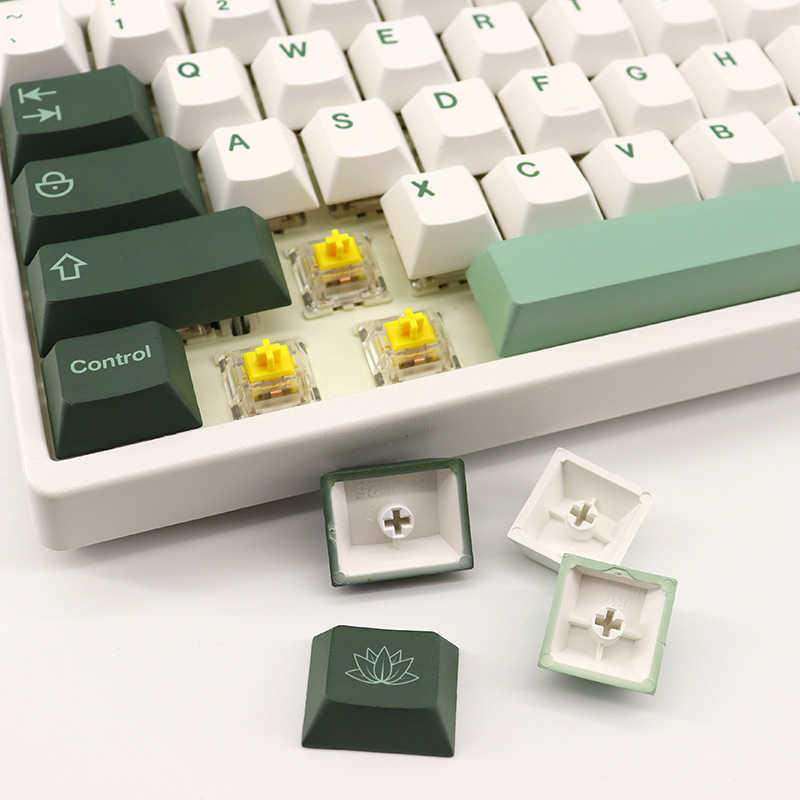 Клавиатуры 143 Ключи GMK Ботанические клавиши PBT-Dye-Sublimation Механическая клавишная клавиша профиль вишневой профиль для переключателя MX T230215