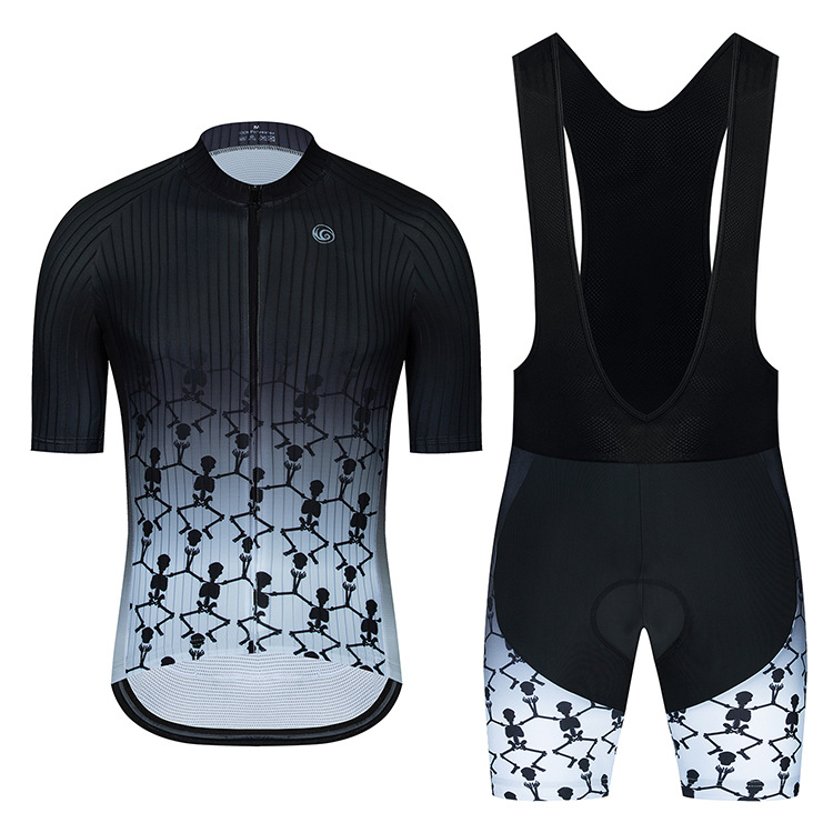 Black Grey Pro Cycling Jersey Set Summer Cycling Wear Mountain Rower Ubrania rowerowe Ubranie MTB Rowerowe Rower Cycling Rower R1