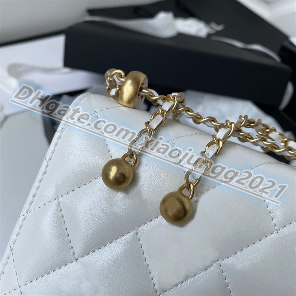 Bolsa de mão de marca superior bolsa de ombro bolsa de mão xadrez carteira botão sólido de duas letras algodão pele de carneiro padrão simples bolsas de noite de luxo femininas bolsas