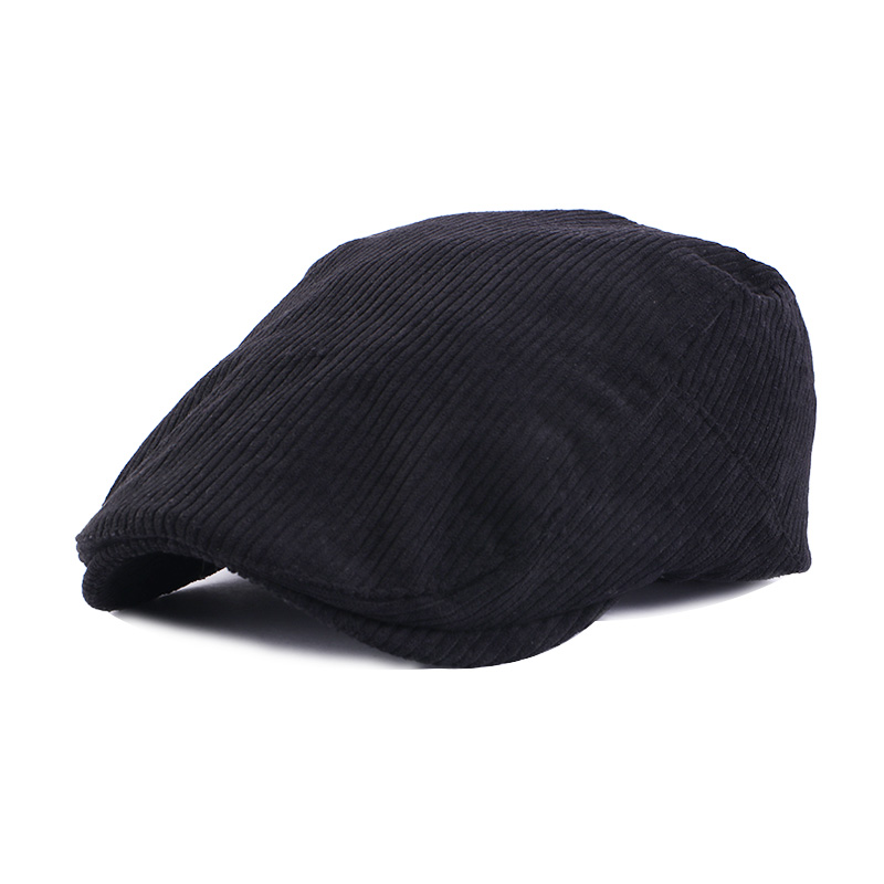 Nueva gorra plana de algodón, gorra de boina de terciopelo liso Unisex, gorra de taxista de ajuste suave, gorra ajustable con visera, boina de pintor para mujer, sombreros