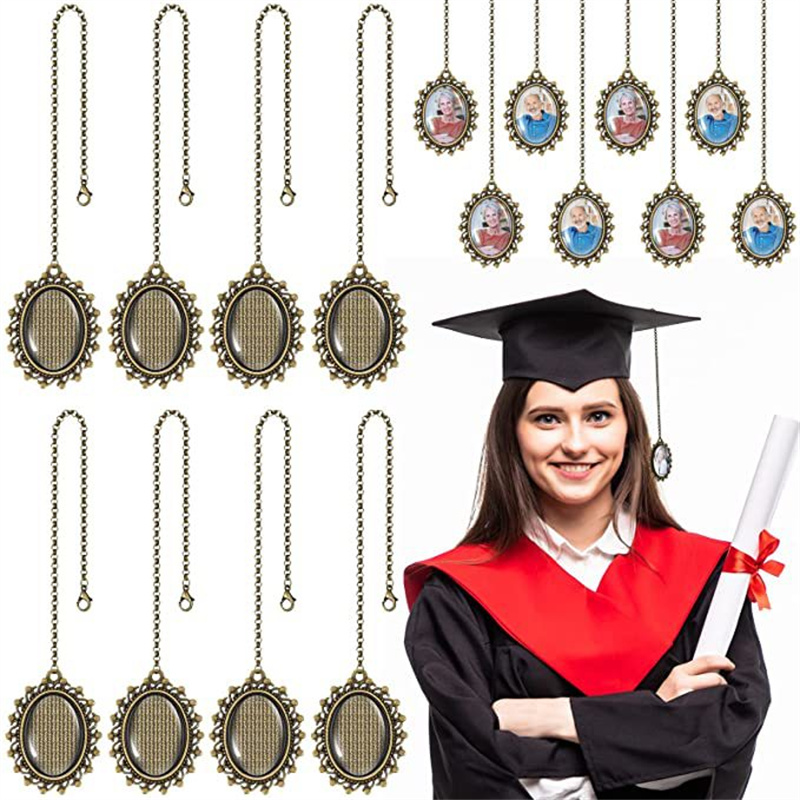 قبعات التخرج DIY المعلقات Photo Tassel Charm Screatermative Memorial Pendant مع سلسلة