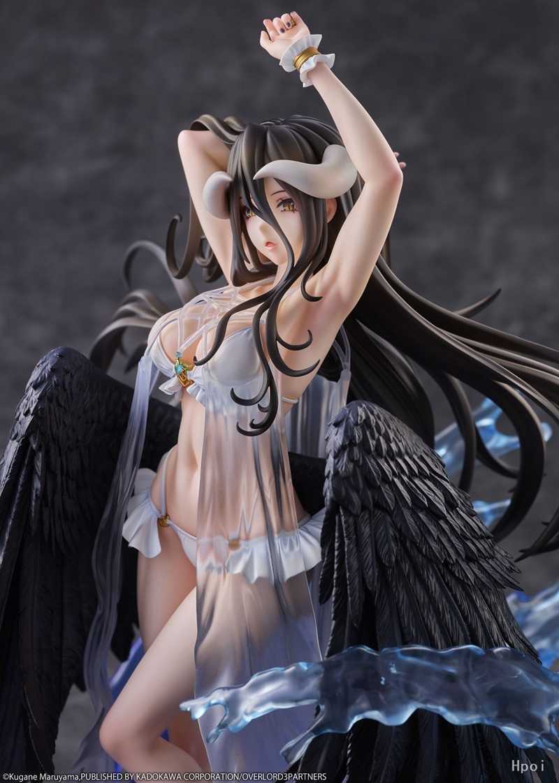 Anime Manga 32CM Anime Personaggio Albedo Figura Costume da bagno Strippable Modello sexy Giocattolo Anime Overlord Bambola Demone in piedi Azione PVC FiguineJ230215