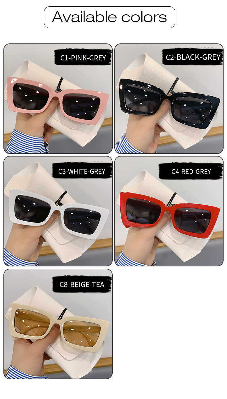 Sunglasses Vintage Cat Eye Sunglasses Korean Glasses for Women Retro Shades UV400 Brand Designer Trendy Multicolor Eyewear G230214