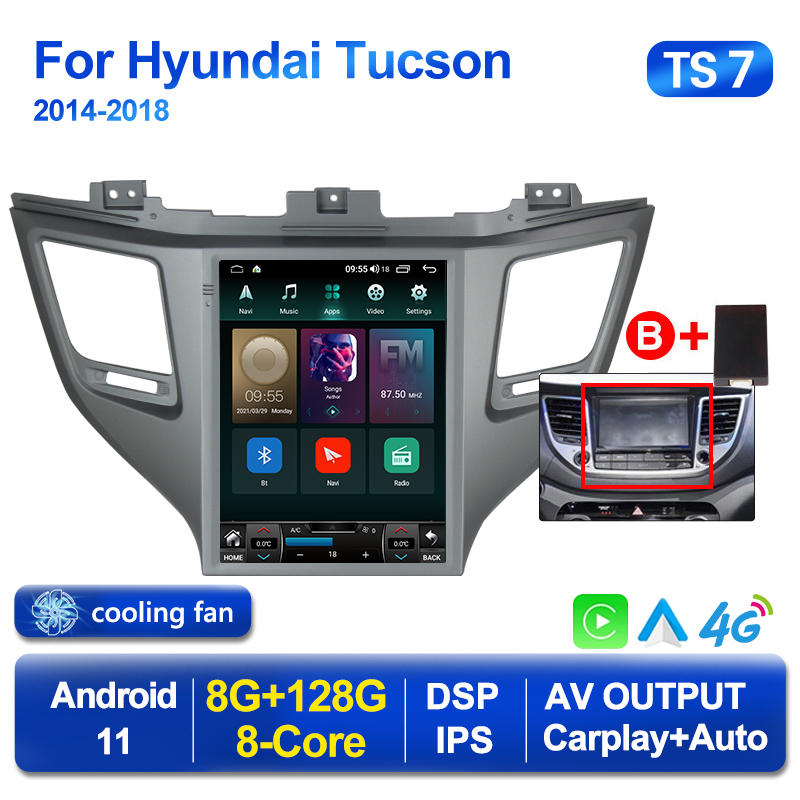 2 Din Car dvd Multimedia DSP Android Auto Radio for Hyundai IX35 Tucson 3 2015-2018 Carplay GPS 2din Autoradio BT