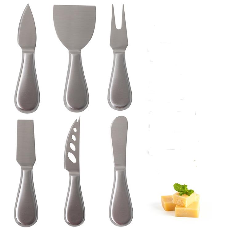 Käsewerkzeuge Buttermesser 6 Stile Edelstahl Käsestreuer Gabelschneider für Kuchen Brot Pizza SN4314