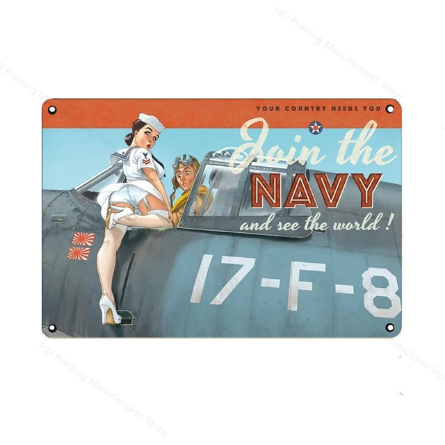 Vintage Classic Movie Tin Sign Sexy Girl Retro Metal Plate Sexy Beauty Painting Wall Decor Airplane Plaque Pin Up Poster club Man Cave Room Decoration SIZE 30X20CM w01