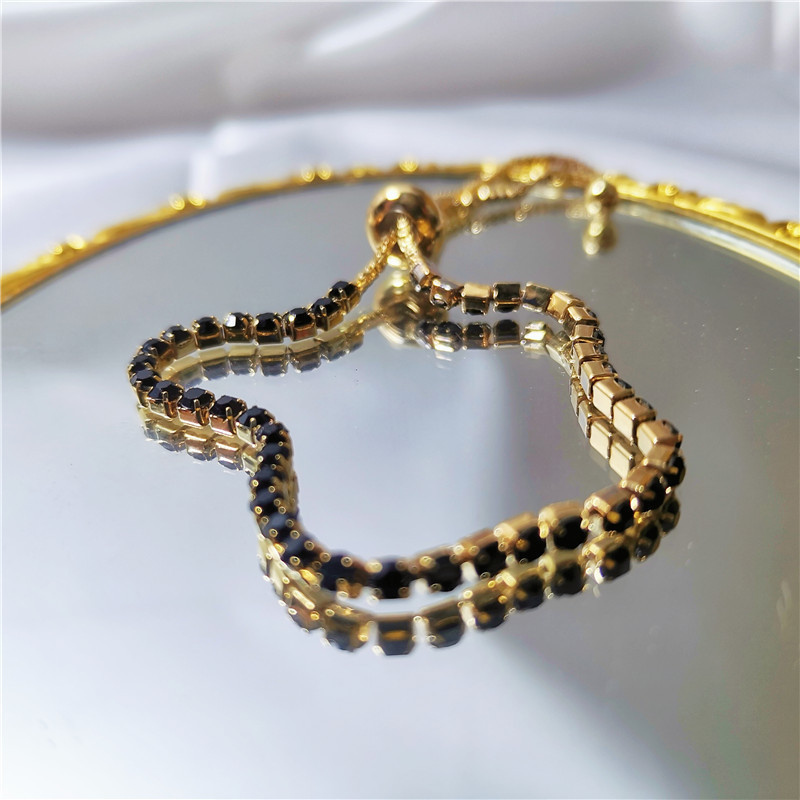 F￤rgglada diamantarmband kristalltennisarmband modesmycken g￥va justerbar