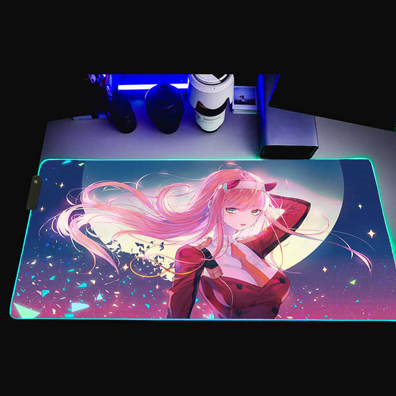 Mouse Pads Bilek Dinlenme Oyun Mouse Mats RGB Sıfır İki Bilgisayar Mouse Pad Anime GILR Büyük Oyun Mousepad XL Mouse Pads Pembe Pc Oyuncu 900x400 Masa Mat T230215