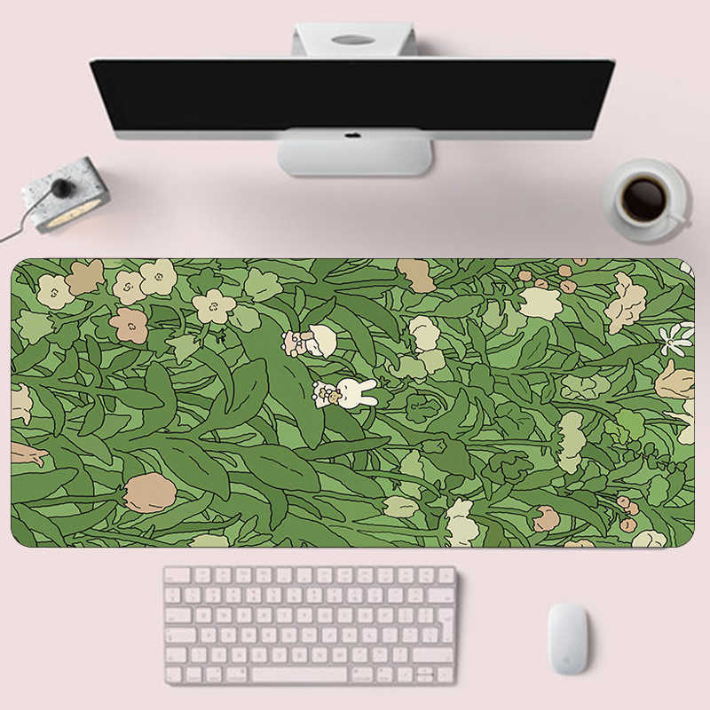 Podkładki myszy nadgarstki spoczywa na zielonej roślinie gier MousePad Grande Keyboard Office Duży myszy Gamer Guma gumowa notebook laptop przeciwpoślizgowe Mat T230215