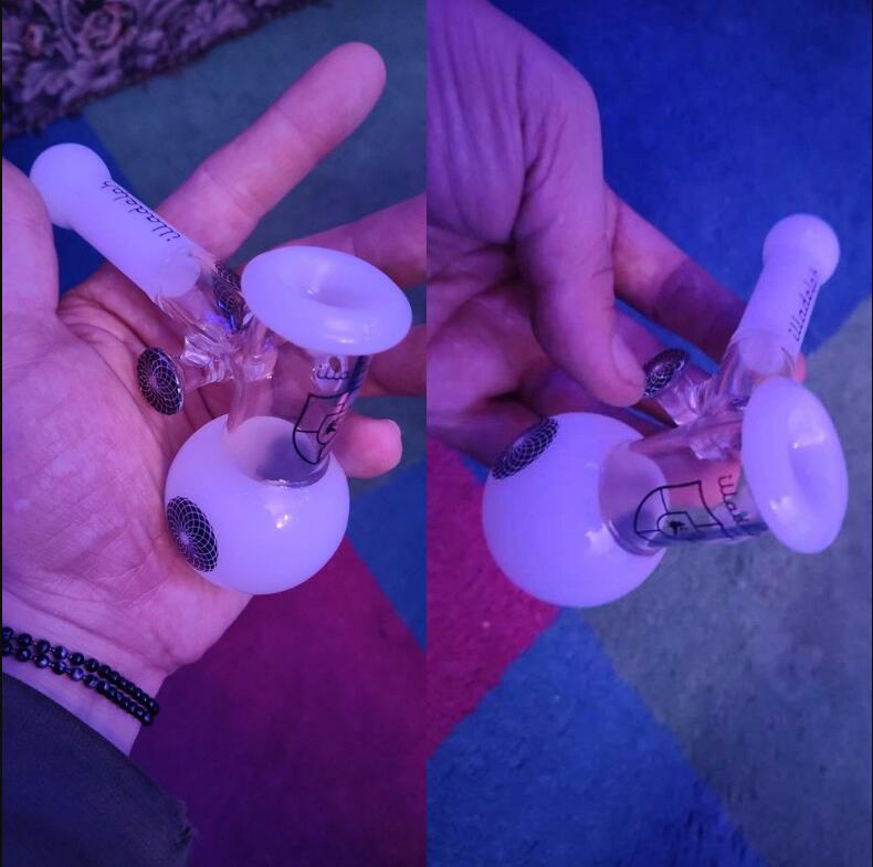 Fumar pistola de vidrio pipa de humo pipas de agua pelele tabaco Dab Rig accesorios de humo de hierba seca pipas de agua