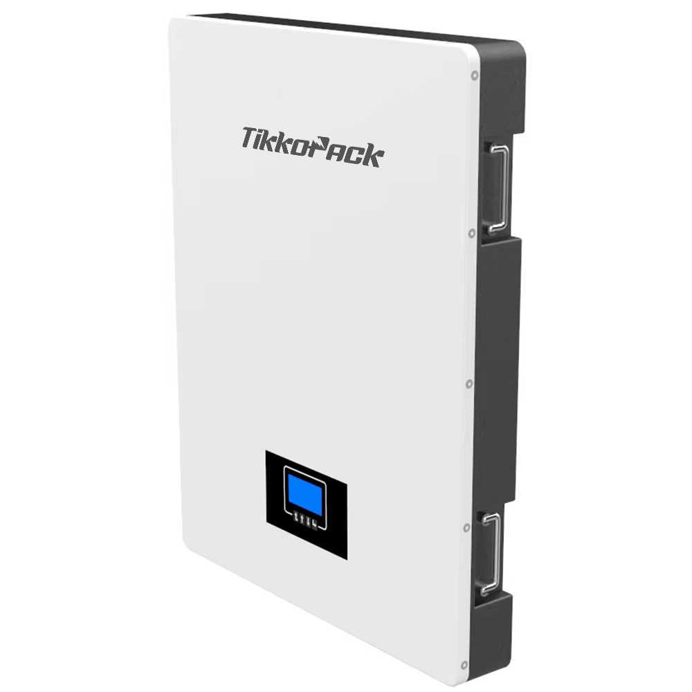 Tikkopack 48V 100AH ​​LIFEPO4 Batterij Pack Ultra dunne 5KW Powerwall met BMS 16S 100A CAN BUS RS485 voor Home Solar System Free Free