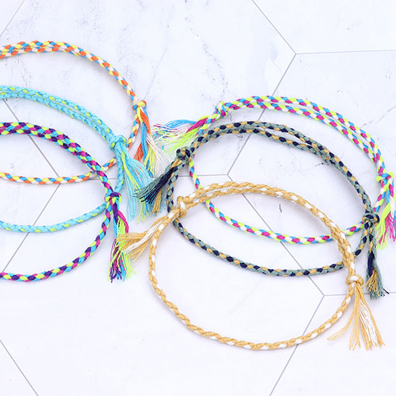 Handmade Woven Braided Rope Friendship Charm Bracelets For Women Men Lovers Fashion Decor Colorful Jewelry