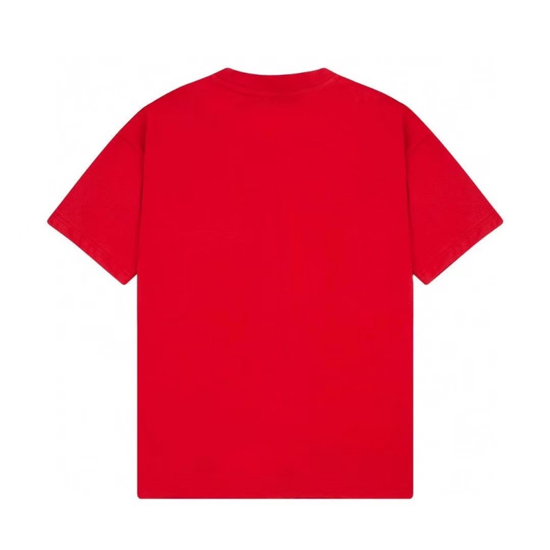 męska koszulka designerska technologia czysta bawełna z krótkim rękawem swobodna oddychająca bluza z nadrukiem ulicznym, ten sam styl dla miłośników 23