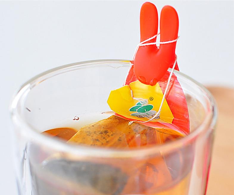 Другие посуды 5 цветов Новый силиконовый гель для кролика в форме чайной пакет с держателем конфеты Candy Coland Color Gif