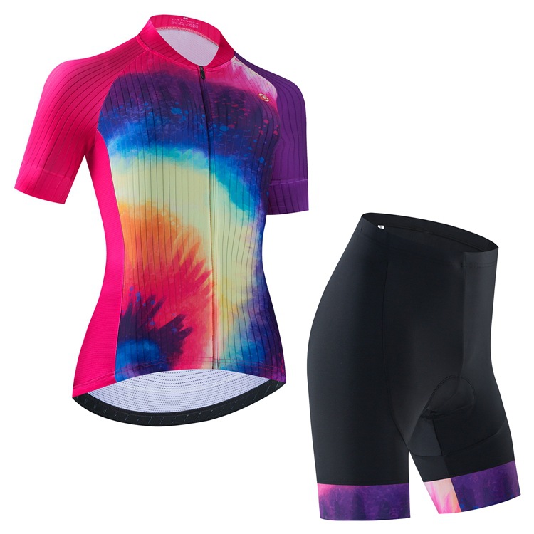 Pro Women Summer Cycling Jersey Ustaw krótkie rowerowe rowerowe ubrania rowerowe