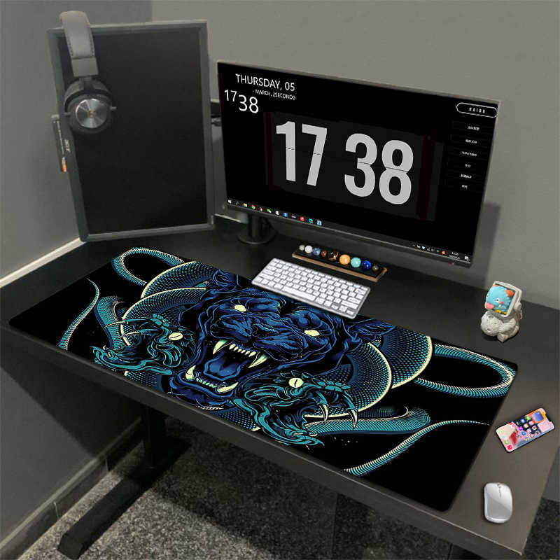 Mouse almofadas de mouse Pulseira Restos Viper Mouse Pad Computador Laptop Teclado MATO MAT XXL 800X300 900X400 1000X500MM GAMING GAMING MOUSEPAD Gamer Decoracion Deskmat T230215