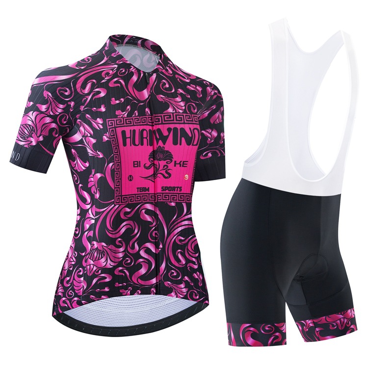 Pro Women Summer Cycling Jersey Set Short Sleeve Mountain Bike Cycling Clothing Breattable MTB Bicycle Clothes Wear Suit V14