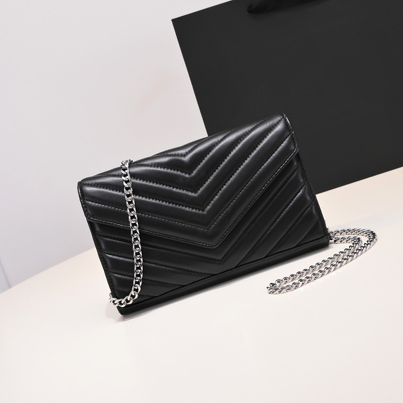 2023 Modedesigner Frau Einkaufstasche Frauen Umhängetasche Handtasche Geldbörse mit Original Box Karte Echtes Leder Cross Body Kette Hochwertige Qualität Handtaschen Geldbörse