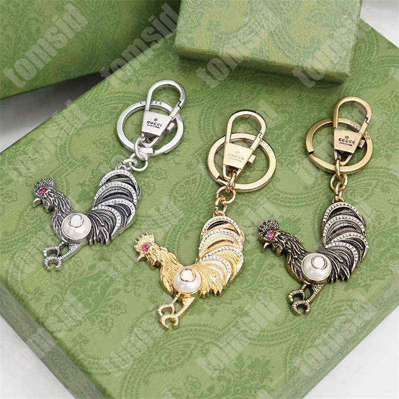 bai cheng Keychain For Women Men Fashion Keyring Silver Gold Buckle Stainless Steel Designers Keychains High Quality Drive Key Rin259e