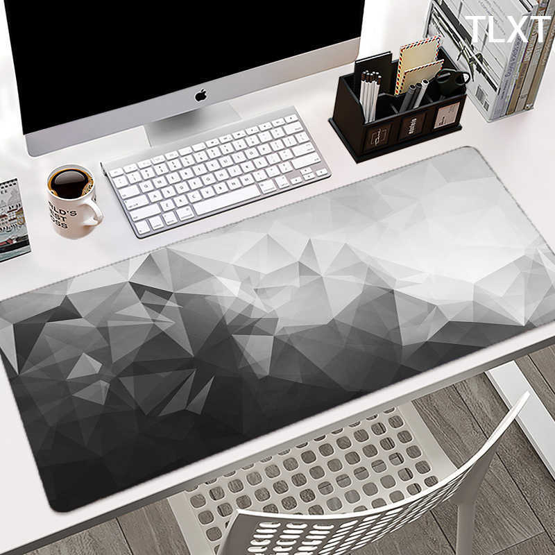 Mouse Pads Wrist Rests Large Black White Gaming Mouse Pad XXL Mousepad Pc Gamer Mouse Mat 90x40CM Desk Mat Mausepad Keyboard Table Mat Computer Deskpad T230215