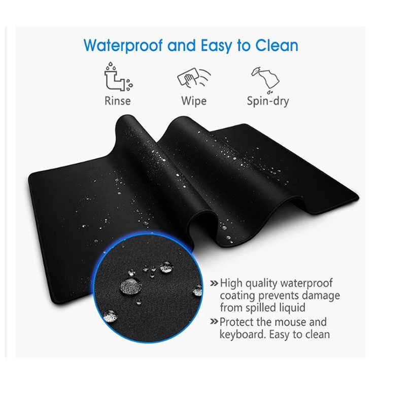 Mouse Pads Wrist Rests Personalized Fabric Art Mouse Pad Office Mats Black Big Carpet Gaming Accessories Rubber Mouse Mat Mousepad for Computer Table T230215